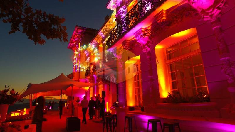 Décoration et mise en lumière pour mariage à Cannes 06